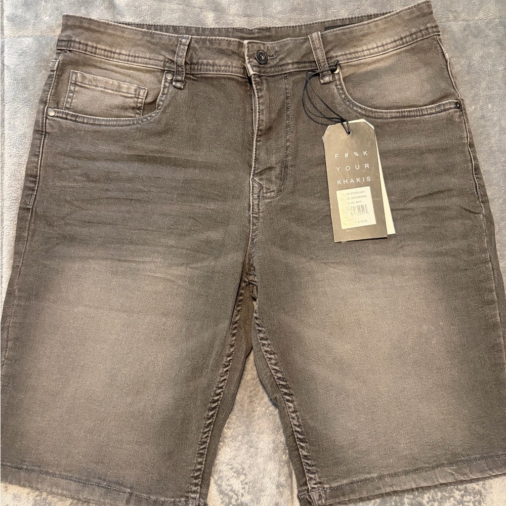 The Perfect Jean NYC Men's Washed Black Jean Shorts NWT Size 34